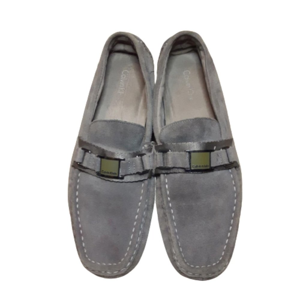 Calvin Klein Men's Suede Shoes Loafers Gray size 9M - Picture 2 of 5